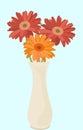 Bouquet of gerberas in a vase