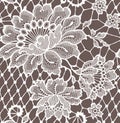 Bouquet Lace Seamless Pattern. Royalty Free Stock Photo