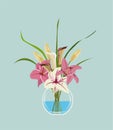 Vector illustration of bouquet of flowers.