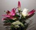 Bouquet of lilies and white rose