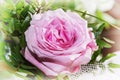 Bouquet of one pink rose, lovely gift