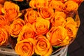 Bouquet of orange roses, Amsterdam, Netherlands.