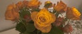 Bouquet of orange roses in a vase Royalty Free Stock Photo