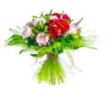 Bouquet of paeonia, veronica, eremurus, godetia