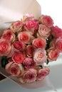 Bouquet of pink-beige rose flowers for celebrations