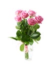 Bouquet of pink roses isolated Royalty Free Stock Photo