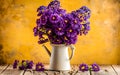 Bouquet of purple chrysanthemums in a vase Royalty Free Stock Photo