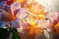 Bouquet of purple lillies with rain drops 6