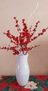 Bouquet of red berries in a vase. Royalty Free Stock Photo