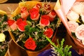 A bouquet of RED rose flowers