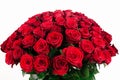 bouquet of 101 red rose isolated on white Royalty Free Stock Photo