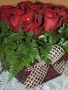 A bouquet of red roses for Valentine`s Day Royalty Free Stock Photo