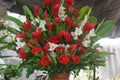 Bouquet of red rouses Royalty Free Stock Photo
