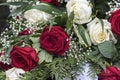 Bouquet in red and white Royalty Free Stock Photo