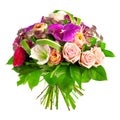 Bouquet of rose, paeonia and orchid Royalty Free Stock Photo