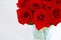 Bouquet of Roses in a Glass Vase Royalty Free Stock Photo