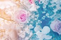 Bouquet roses soft blur background Royalty Free Stock Photo