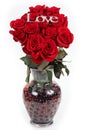 Bouquet of Roses in vase Royalty Free Stock Photo