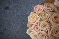 Bouquet of Roses in white, cream, blush pink Royalty Free Stock Photo