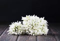 Bouquet snowdrop on wood desk