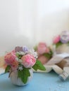 Bouquet of spring flowers on blurred background. Royalty Free Stock Photo