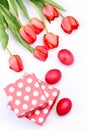 Bouquet of spring tulips for holiday. Bunch of flowers Royalty Free Stock Photo