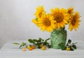 Bouquet of sunflowers Royalty Free Stock Photo