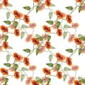 Bouquet sunflowers seamless pattern Royalty Free Stock Photo