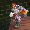 Bouquet of Sweet pea, Lathyrus odoratus, flowers Royalty Free Stock Photo