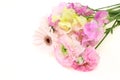 Bouquet of sweetpea ,persian buttercup and transvaa Royalty Free Stock Photo