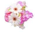 Bouquet of sweetpea ,persian buttercup and transvaal Royalty Free Stock Photo