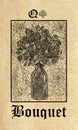 Bouquet. Tarot card from Lenormand Gothic Mysteries oracle deck