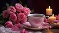 bouquet tea pink Royalty Free Stock Photo