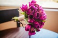 Bouquet of tulip flowers, bridal wedding bouquet mexico city Royalty Free Stock Photo