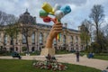 Bouquet of Tulips by Jeff Koons outside Petit Palais, the art museum in Paris, France Royalty Free Stock Photo