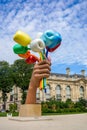 Bouquet of Tulips sculpture by American artist Jeff Koons, which is located outside the Petit Palais in Paris, France Royalty Free Stock Photo