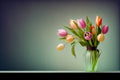 bouquet of tulips in a vase Backgroound Royalty Free Stock Photo