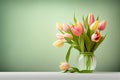 bouquet of tulips in a vase Backgroound Royalty Free Stock Photo