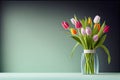 bouquet of tulips in a vase Backgroound Royalty Free Stock Photo