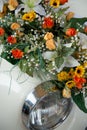 Bouquet wedding car Royalty Free Stock Photo
