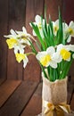 Bouquet of yellow narcissuses