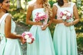 The bouquets for bridesmaids Royalty Free Stock Photo