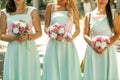 The bouquets for bridesmaids