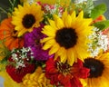 Bouquets of Flowers for Sale at a Farmers Market Royalty Free Stock Photo