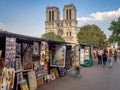 Bouquinistes along the Seine River