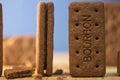 Bourbon Chocolate Biscuits close up Royalty Free Stock Photo