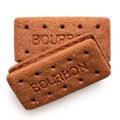 Bourbon cream biscuits Royalty Free Stock Photo