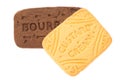 Bourbon and custard cream biscuit Royalty Free Stock Photo