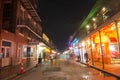 Bourbon Street in French Quarter, New Orleans Royalty Free Stock Photo