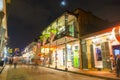 Bourbon Street in French Quarter, New Orleans Royalty Free Stock Photo